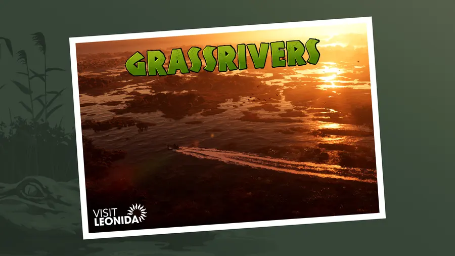 Official Grand Theft Auto VI postcard artwork for Grassrivers