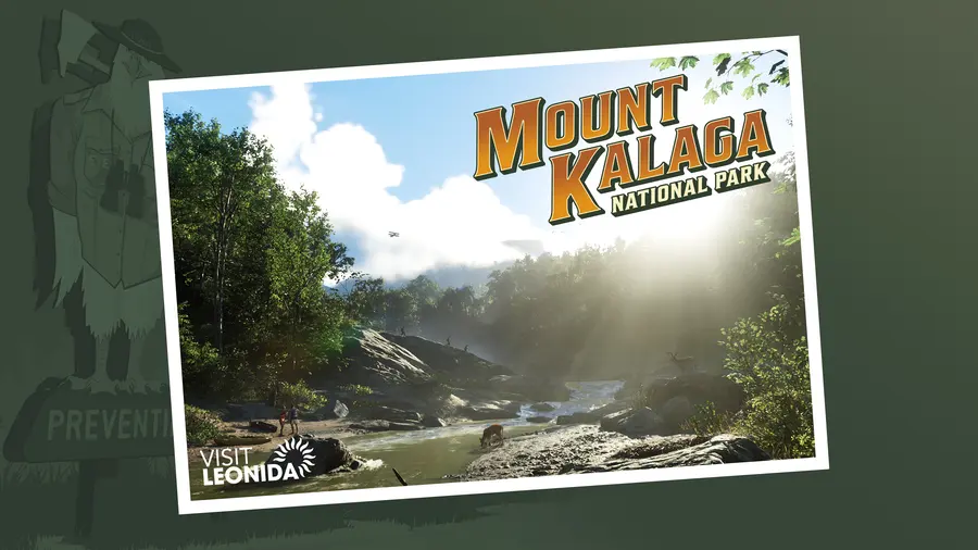 Official Grand Theft Auto VI postcard artwork for Mount Kalaga National Park